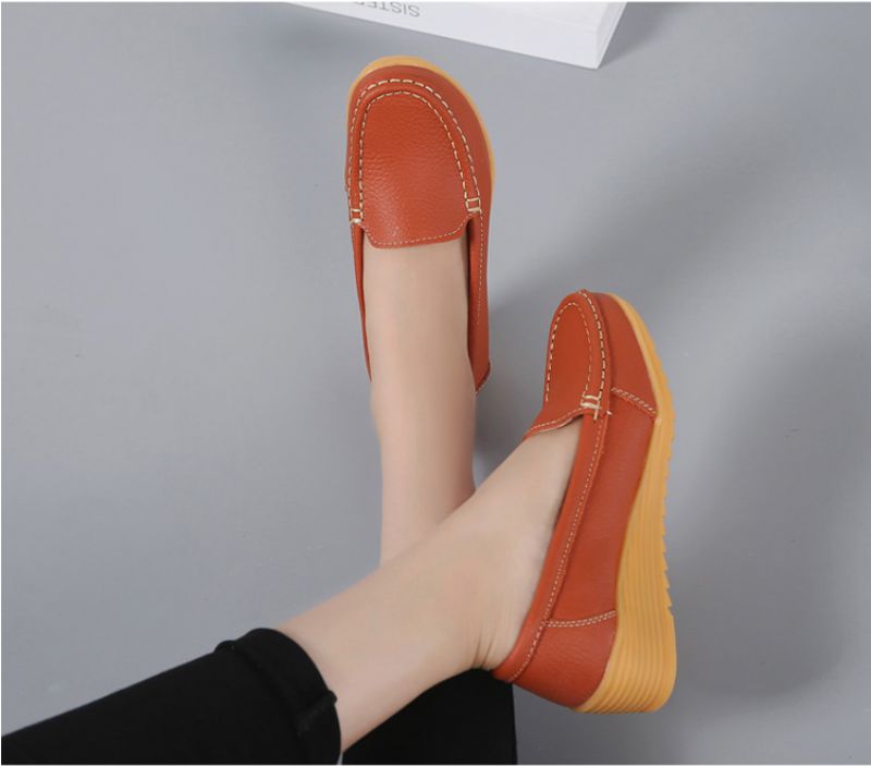 Liza Dames Loafer Platform Zwarte Schoenen - Zwart