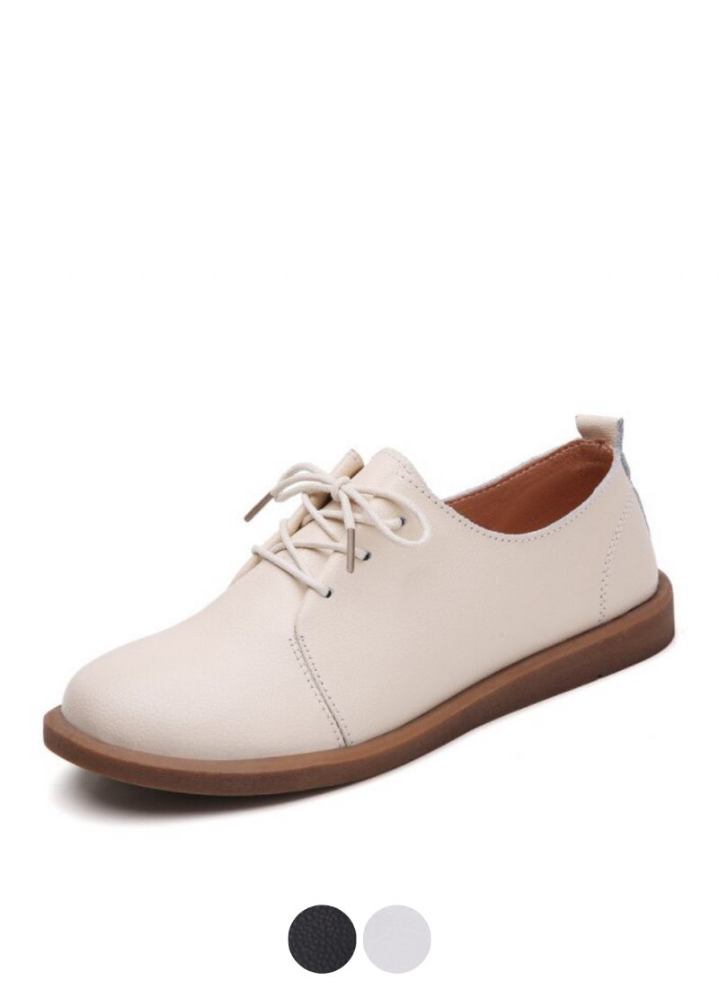 Lizzy Dames Leren Veter Oxfords Platte Schoenen