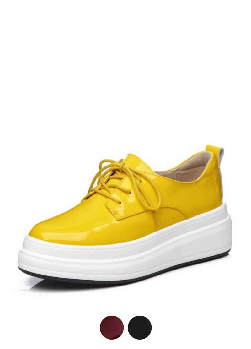 Llaru Dames Ronde Neus Platform Schoenen