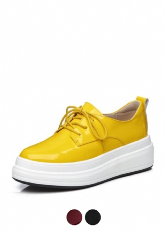 Llaru Dames Ronde Neus Platform Schoenen