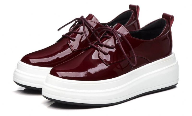 Llaru Dames Ronde Neus Platform Schoenen - Geel