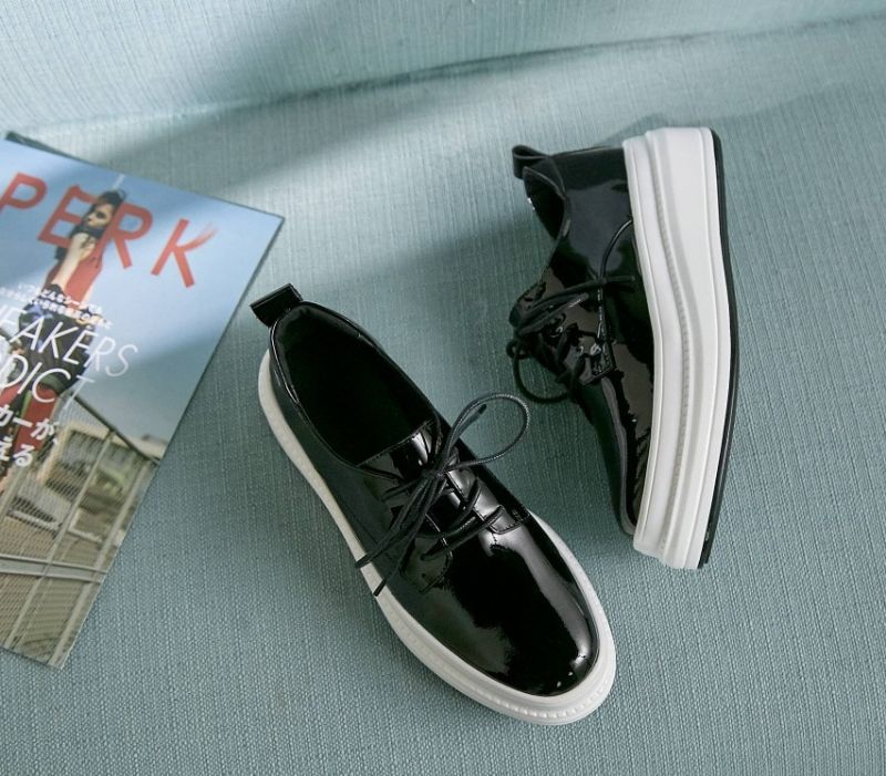 Llaru Dames Ronde Neus Platform Schoenen - Geel