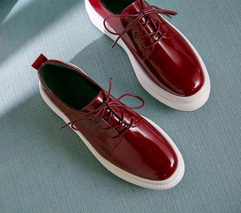 Llaru Dames Ronde Neus Platform Schoenen - Geel