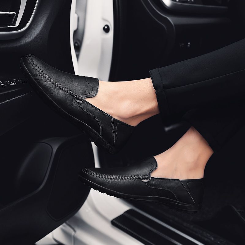 Loaiz Heren Loafer Schoenen - Zwart Hollow