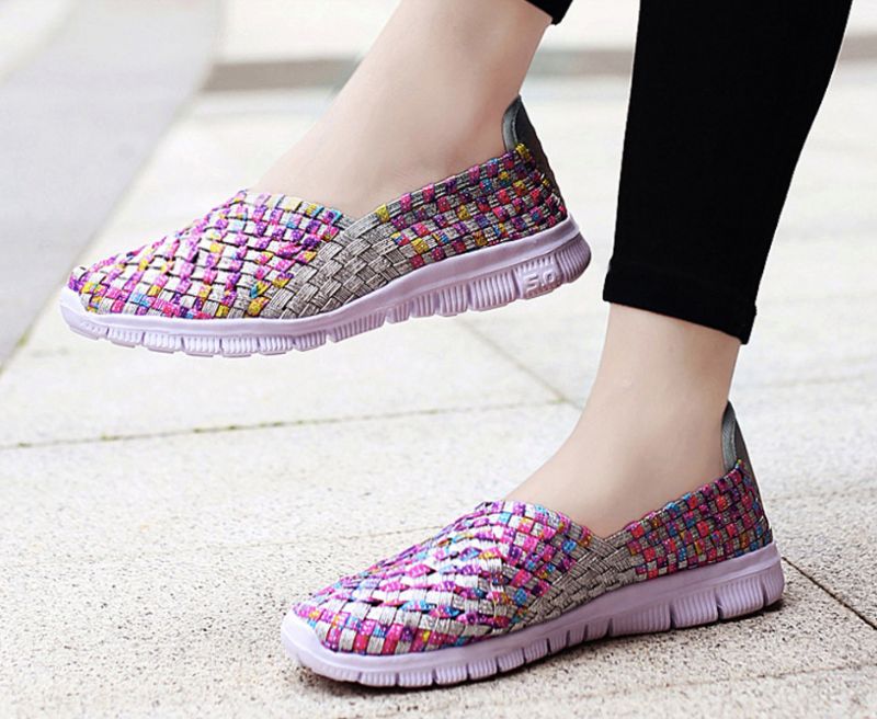 Lobelia Dames Instapschoenen - Paars roze combineren