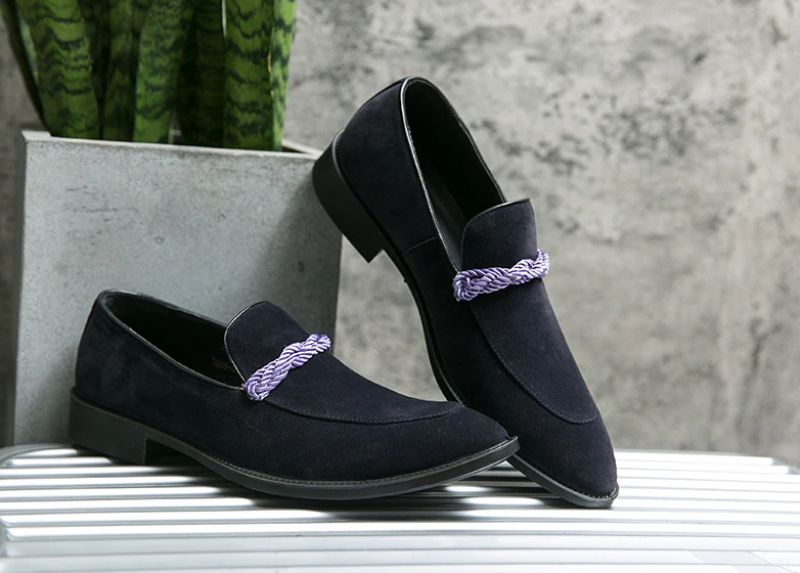 Logan Heren Dress Schoenen - Zwart Lavendel
