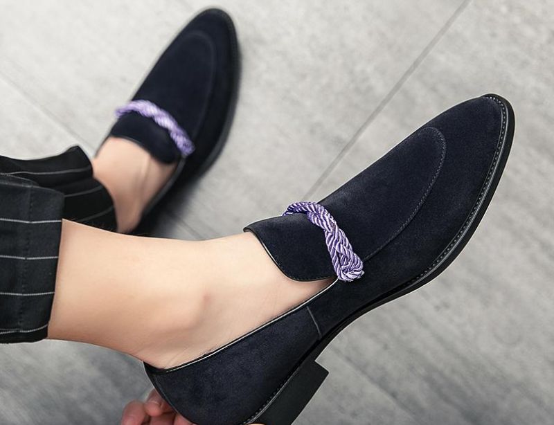 Logan Heren Dress Schoenen - Zwart Lavendel