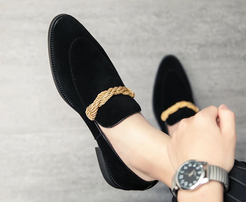 Logan Heren Dress Schoenen - Zwart Lavendel