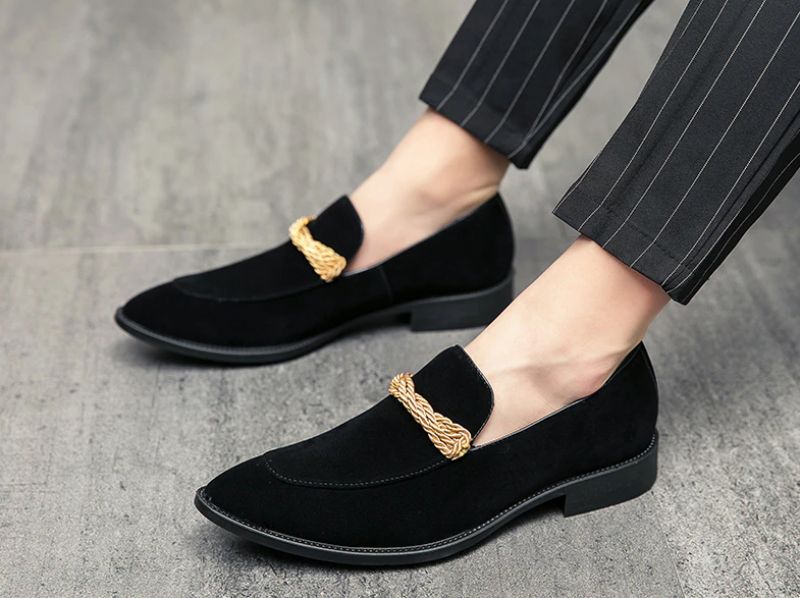 Logan Heren Dress Schoenen - Zwart Lavendel
