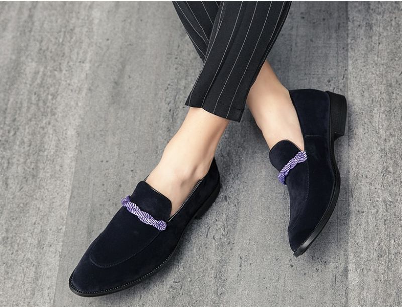 Logan Heren Dress Schoenen - Zwart Lavendel