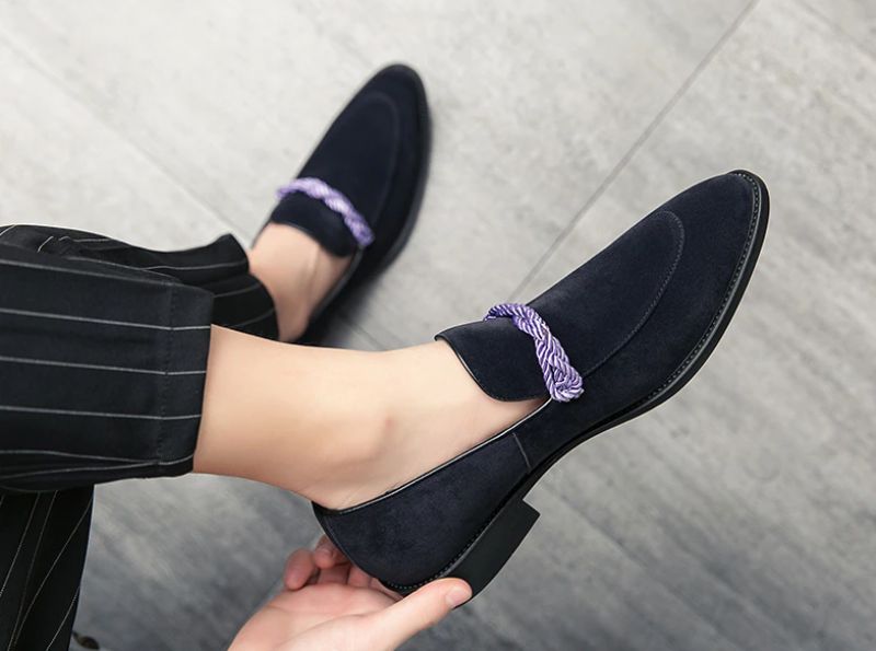 Logan Heren Dress Schoenen - Zwart Lavendel