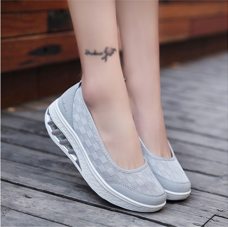 Lois Dames Platform Slip-on Schoenen - Zwart