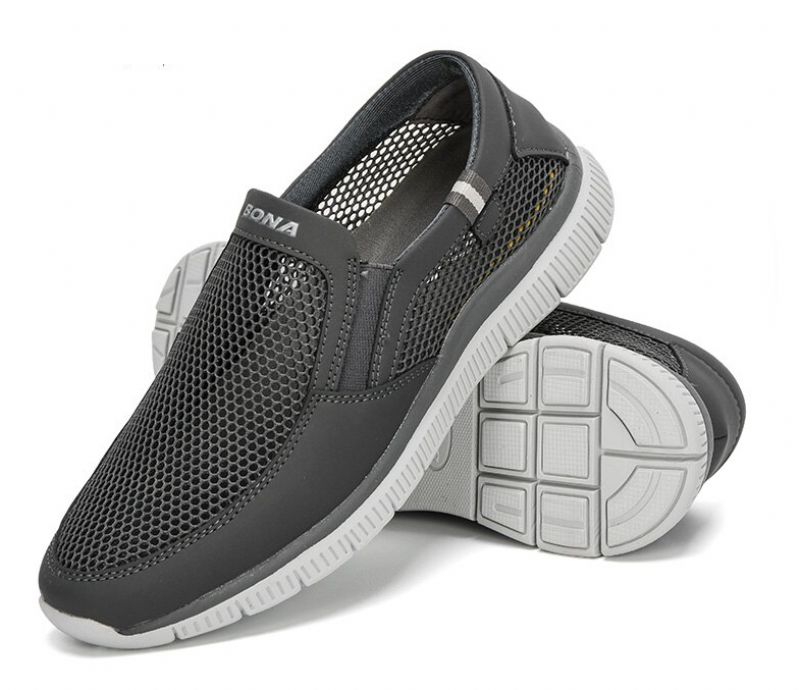 Loky Heren Slip-on Sneakers - Grijs