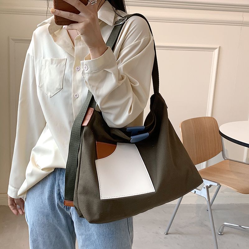 Lola Dames Grote Hoge Capaciteit Canvas Handtas - Beige