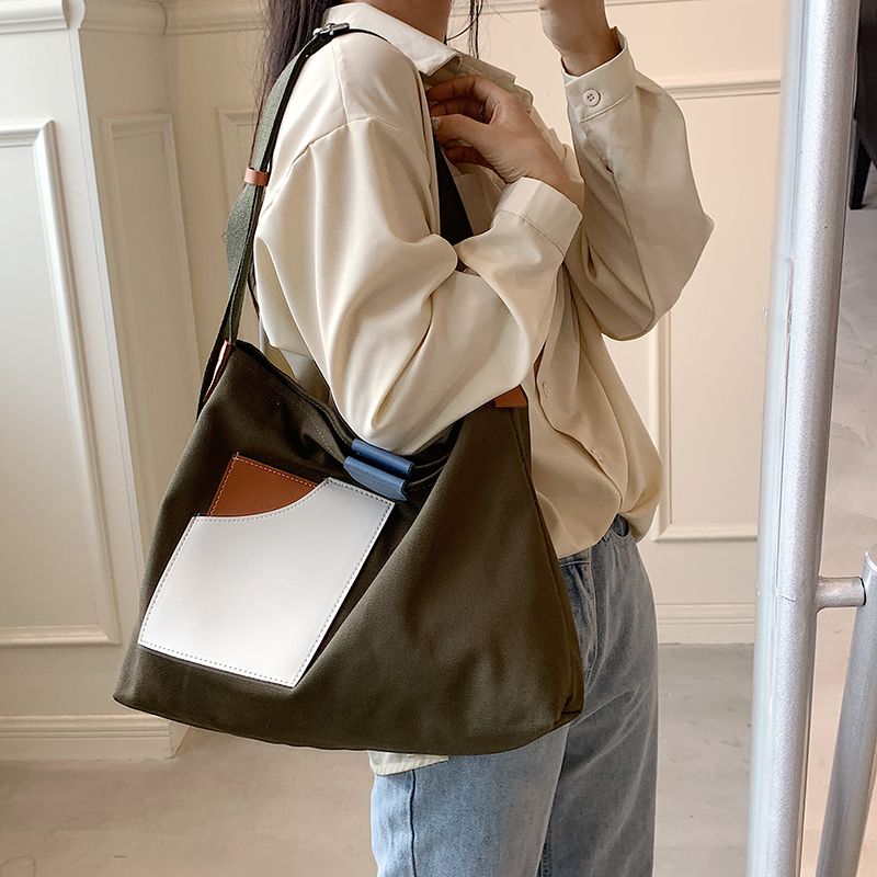 Lola Dames Grote Hoge Capaciteit Canvas Handtas - Beige