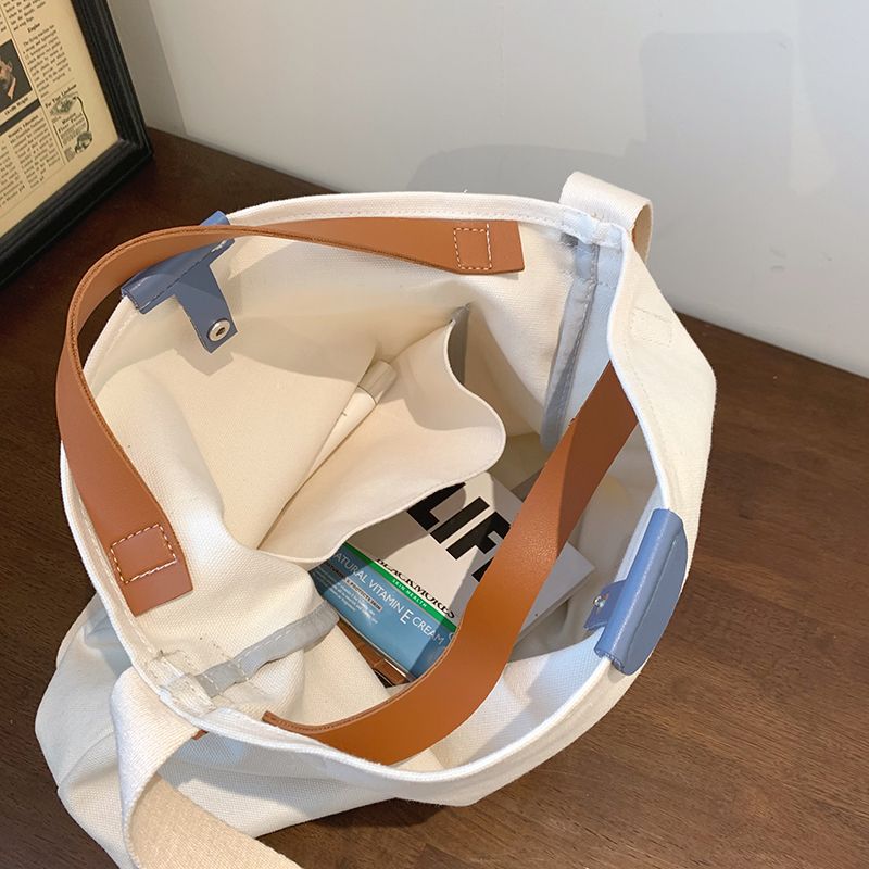 Lola Dames Grote Hoge Capaciteit Canvas Handtas - Beige