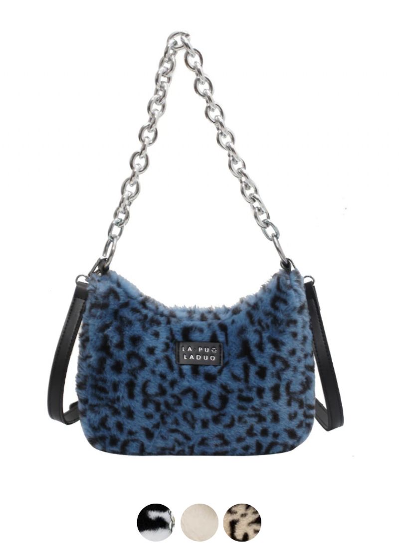 Lola Dames Kleine Pluche Kunstbont Handtas