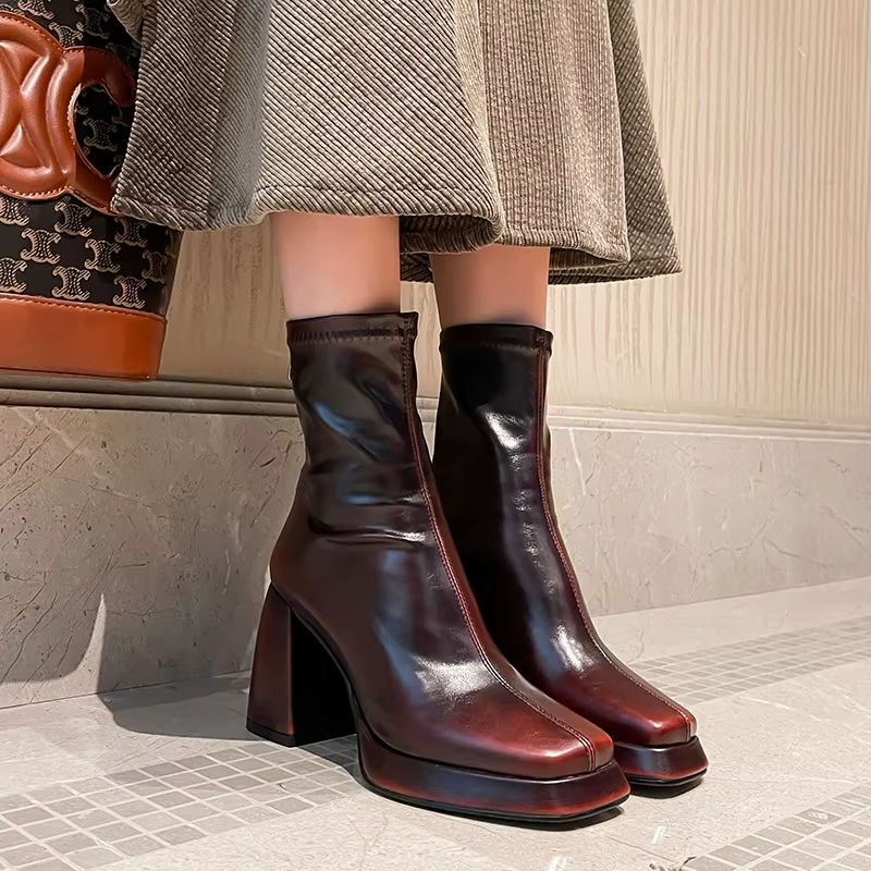 Lola Dames Mid-calf Stretch Laarzen - Zwart