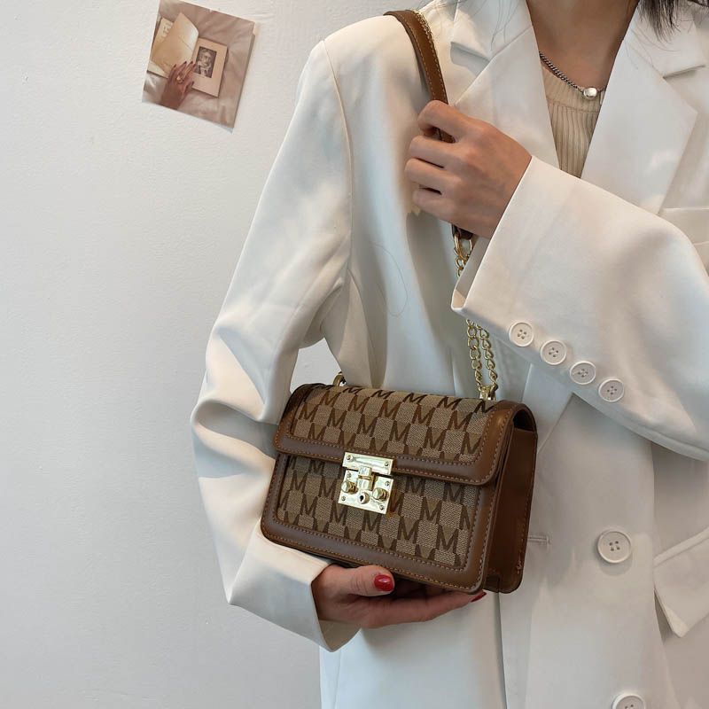 Lolis Dames Kleine Leren Crossbody Handtas - Koffie