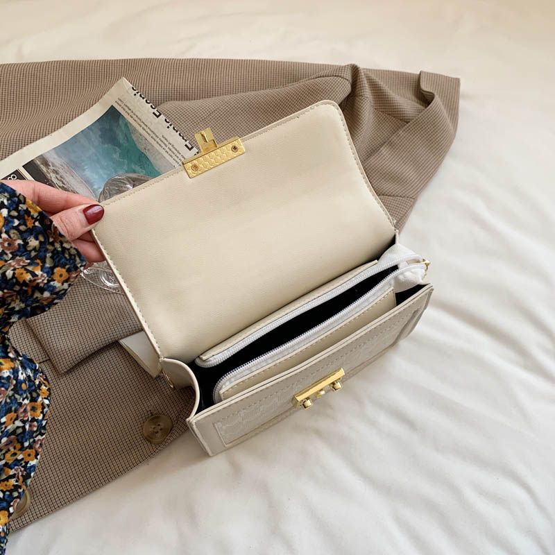Lolis Dames Kleine Leren Crossbody Handtas - Koffie
