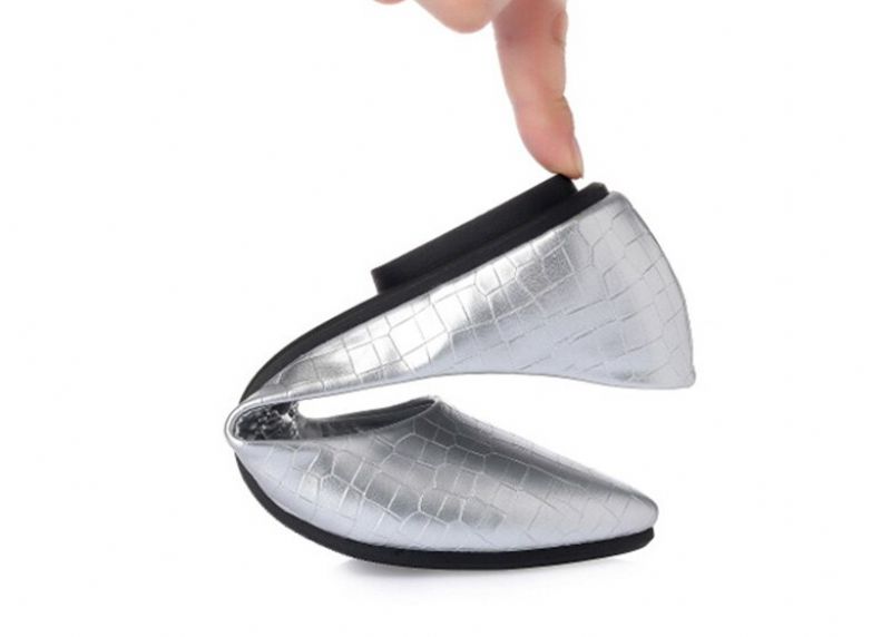 Lolita Dames Platte Zachte Zolen Schoenen - Zilver