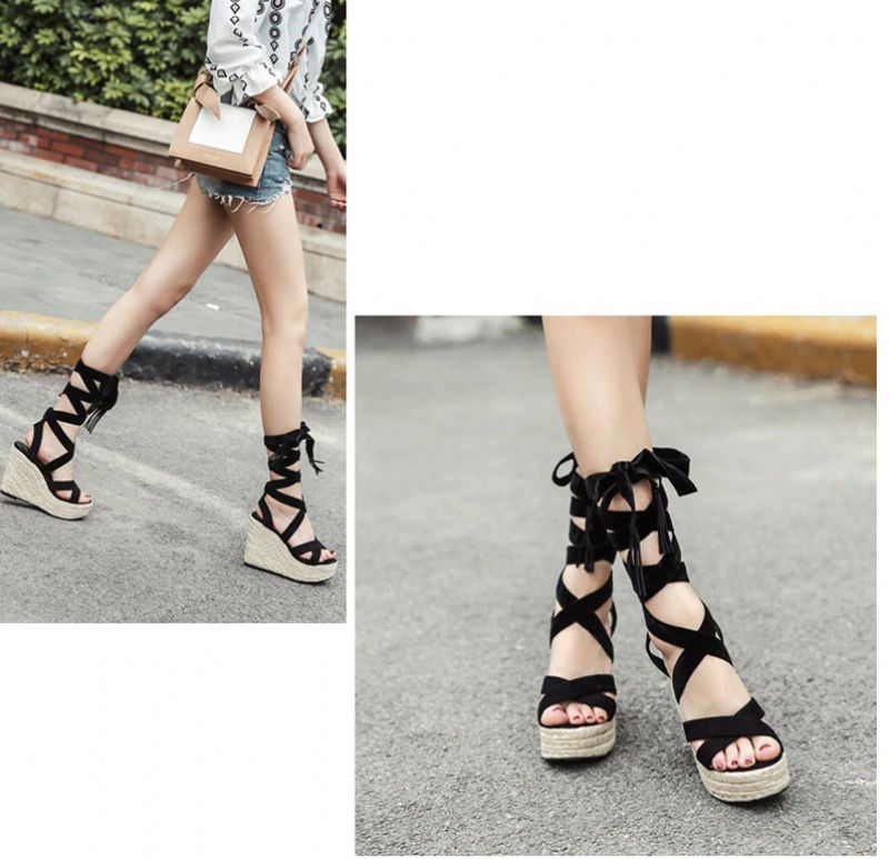 Lombardi Wedges - Zwart