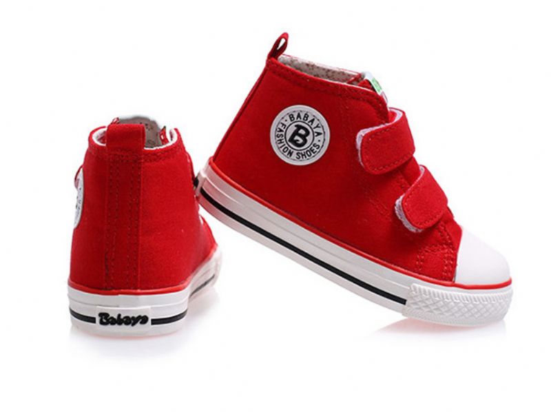 Lonbardi Unisex High Top Sneaker Voor Kinderen - Rood