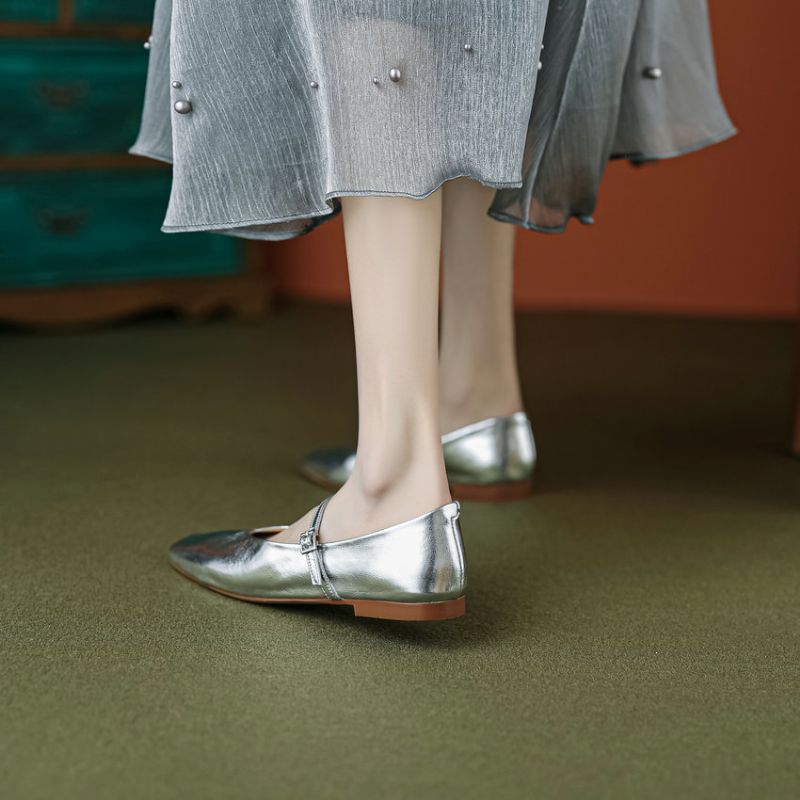 Loreana Dames Kantoor Platte Schoenen - Zwart