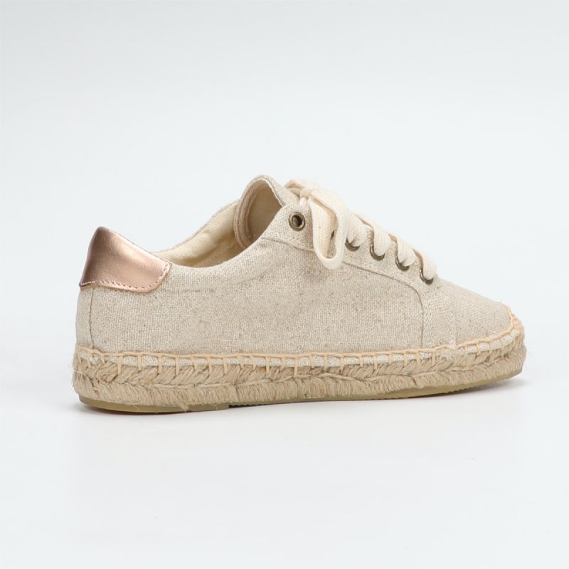 Loreana Dames Platform Hennep Espadrilles - Beige