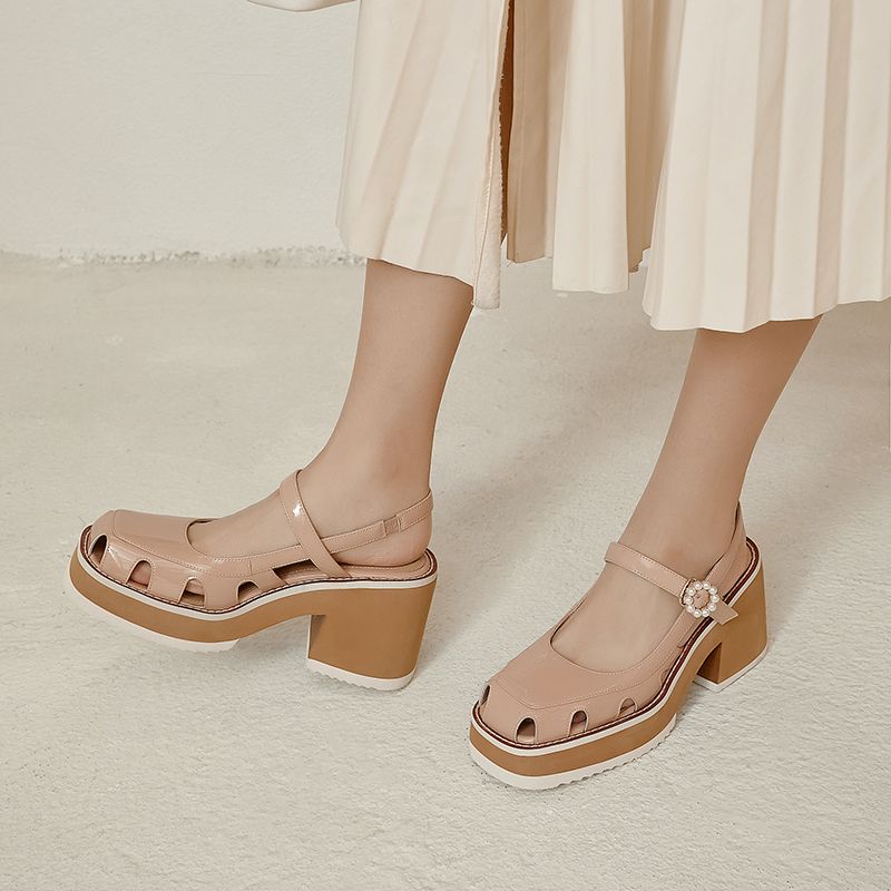 Loreana Dames Zomerjurk Sandalen - Abrikoos