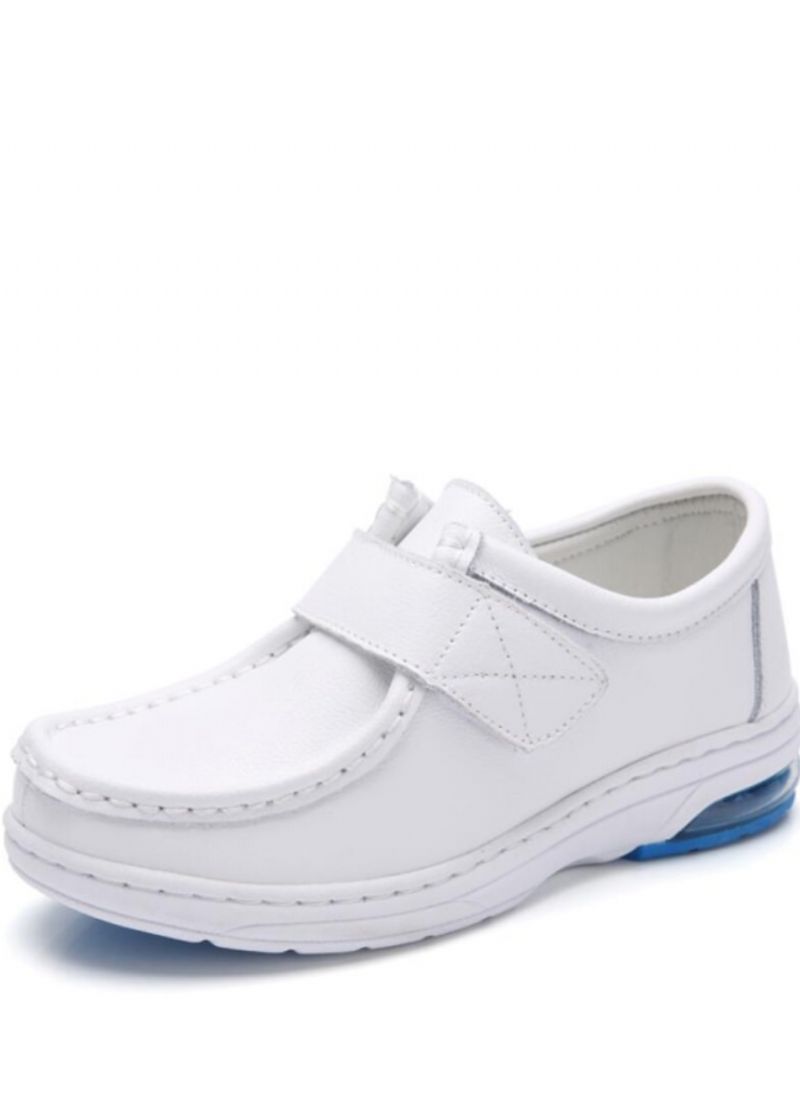 Lorent Dames Platte Leren Nurse Loafer Schoenen