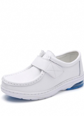 Lorent Dames Platte Leren Nurse Loafer Schoenen