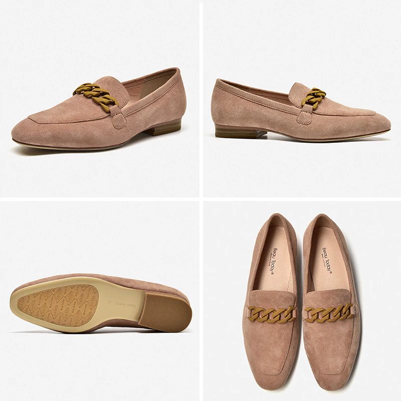 Lorenza Dames Elegante Suède Loafer Schoenen - Roze