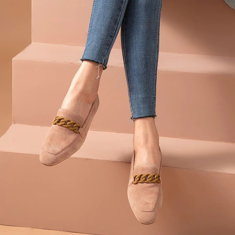 Lorenza Dames Elegante Suède Loafer Schoenen - Roze