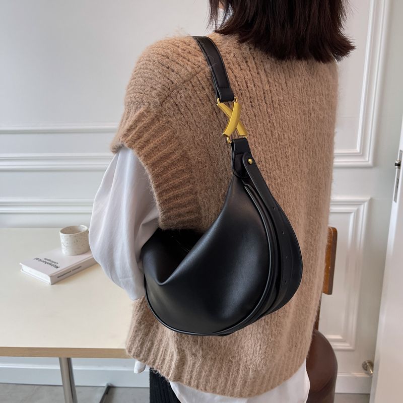 Loreth Kleine Leren Handtas Voor Dames - Zwart