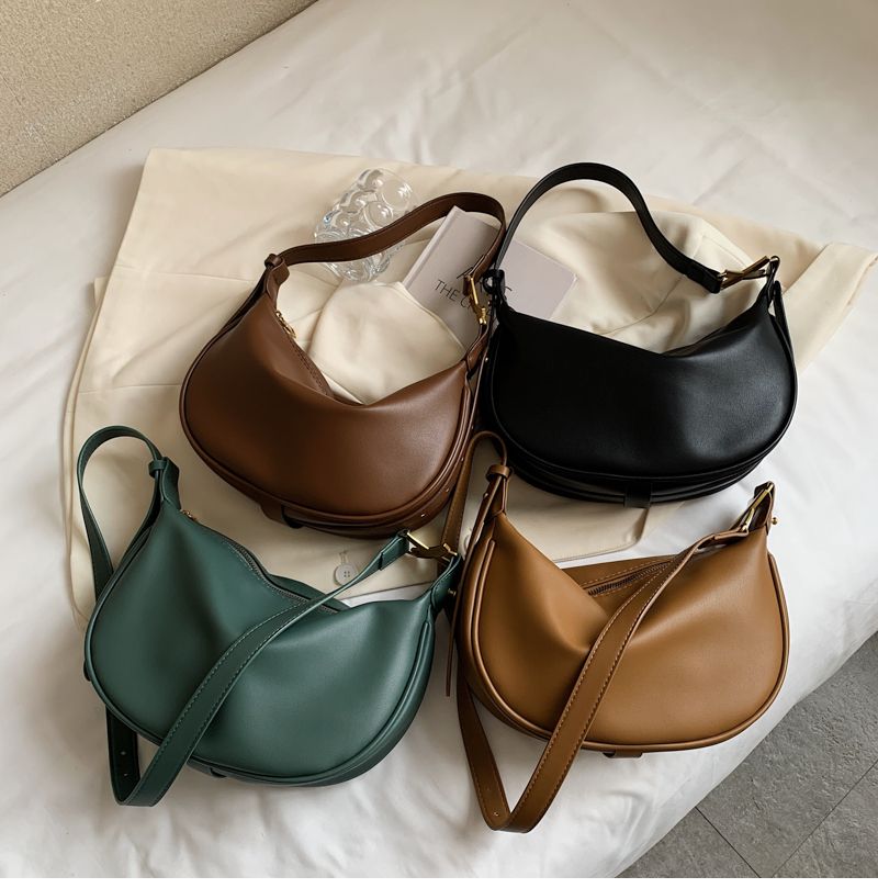 Loreth Kleine Leren Handtas Voor Dames - Zwart
