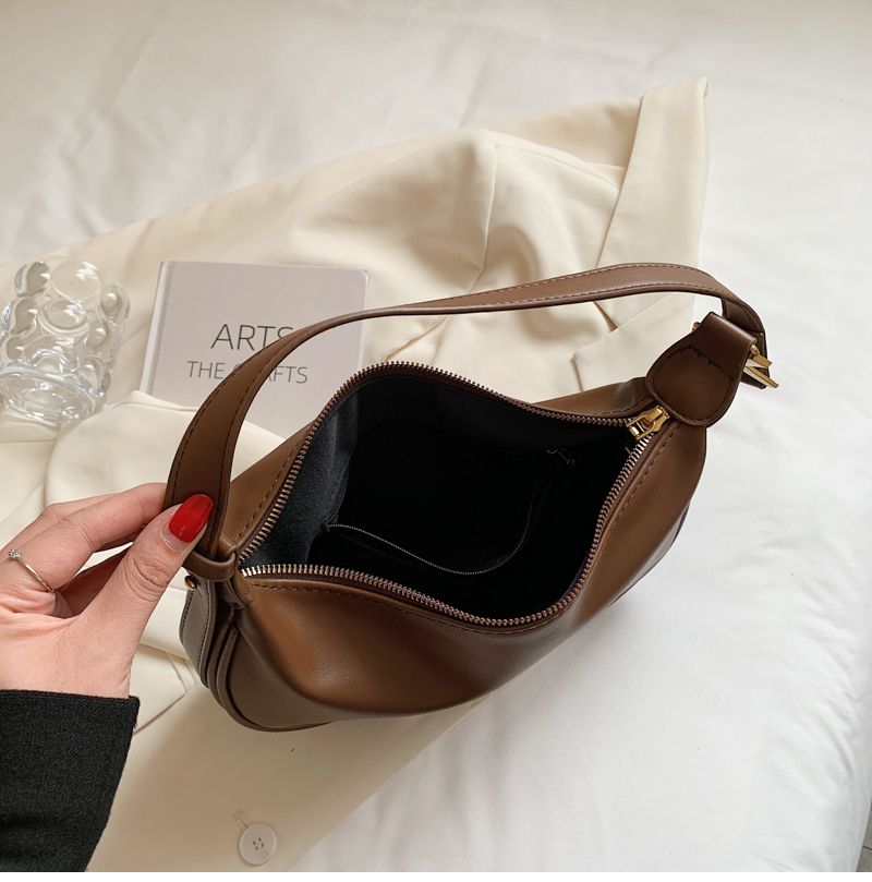 Loreth Kleine Leren Handtas Voor Dames - Zwart