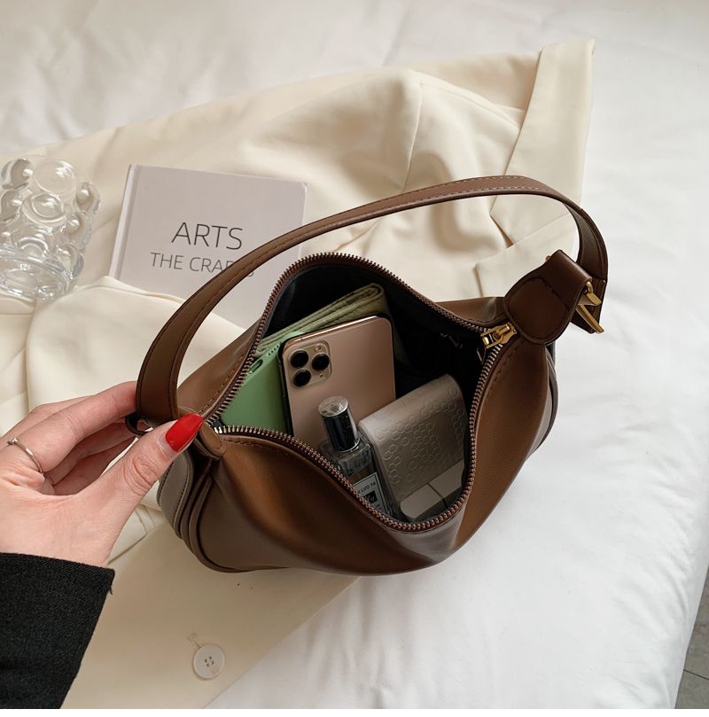 Loreth Kleine Leren Handtas Voor Dames - Zwart