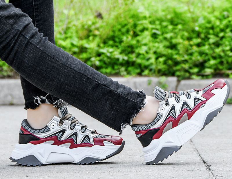 Loreto Dames Platform Wandelmode Sneaker - Geel
