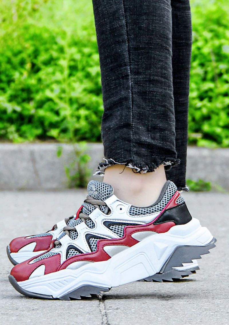Loreto Dames Platform Wandelmode Sneaker - Geel