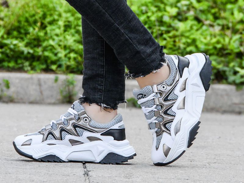 Loreto Dames Platform Wandelmode Sneaker - Geel