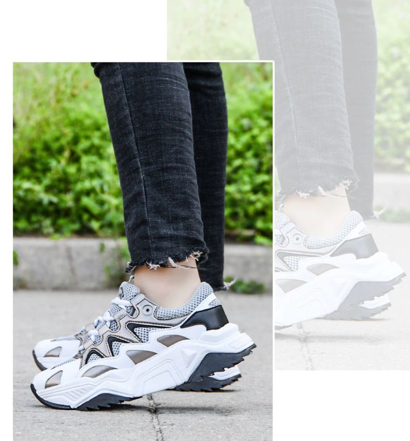 Loreto Dames Platform Wandelmode Sneaker - Geel