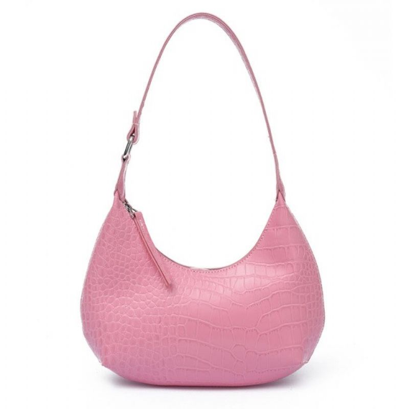 Lori Dames Schouder Leren Handtas - Roze