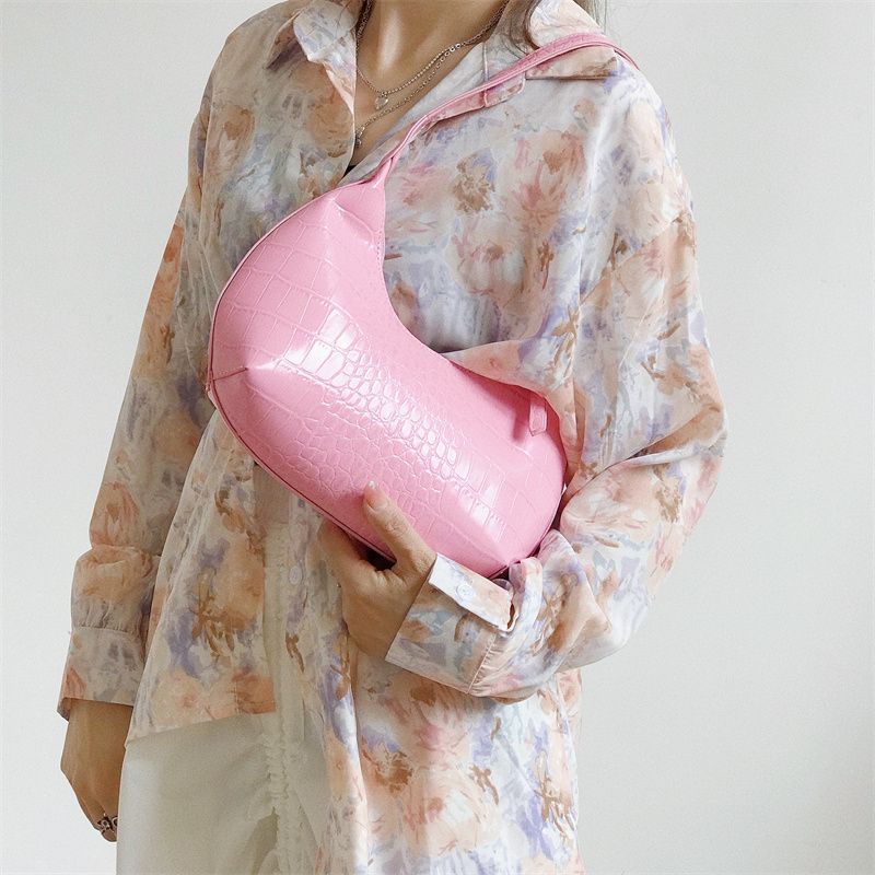 Lori Dames Schouder Leren Handtas - Roze