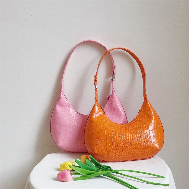 Lori Dames Schouder Leren Handtas - Roze