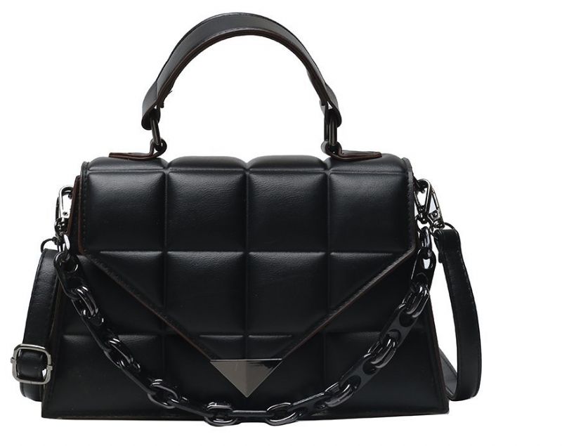 Lotus Dames Luxe Leren Handtas - Zwart