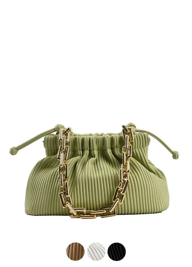 Lotus Vrouwen Kleine Dikke Ketting Leren Handtas