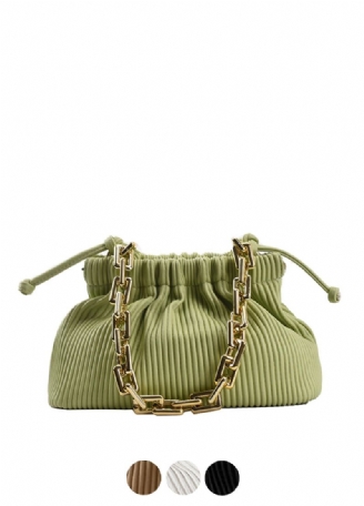 Lotus Vrouwen Kleine Dikke Ketting Leren Handtas