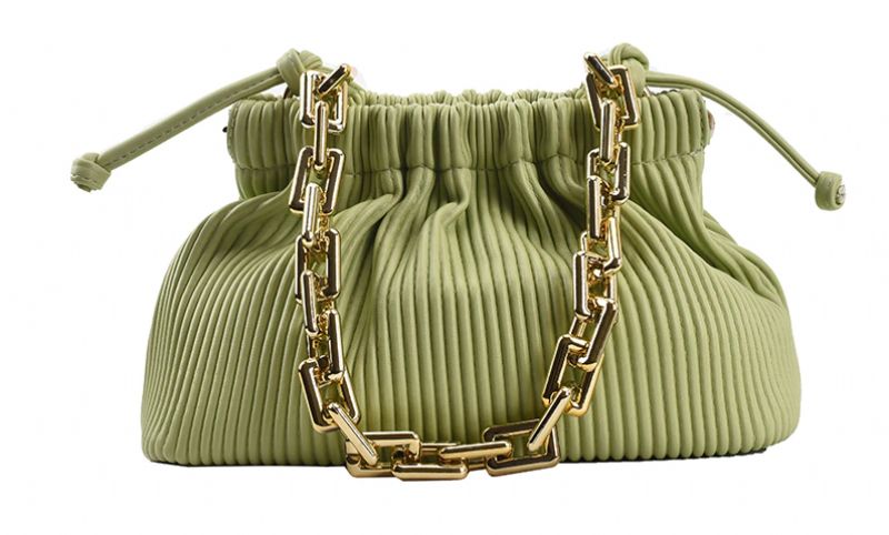 Lotus Vrouwen Kleine Dikke Ketting Leren Handtas - Groen