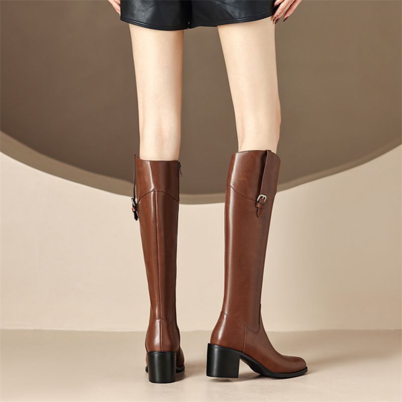 Lozada Dames Hoge Dress Laarzen - Bruin Zonder Bont